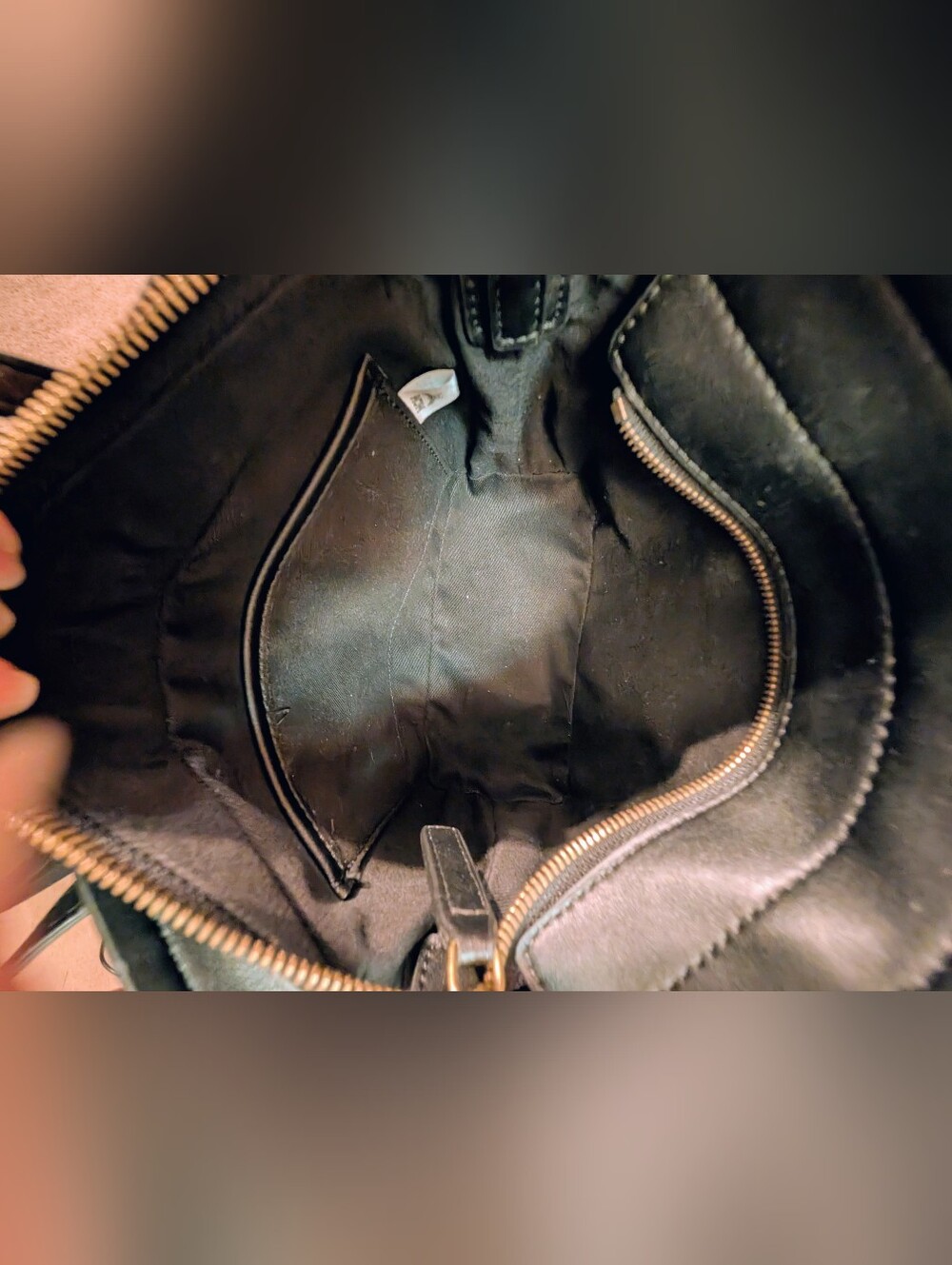 MCM Visetos Cognac Leather Mini Tote with Black Trim And Adorable Doggie Charm! - Picture 9 of 15